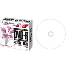 DVD-R 4.7GB データ用 16x 5mmケース10P ホワイト