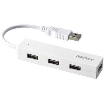 USB2.0 バスパワー 4ポート ハブ ホワイト