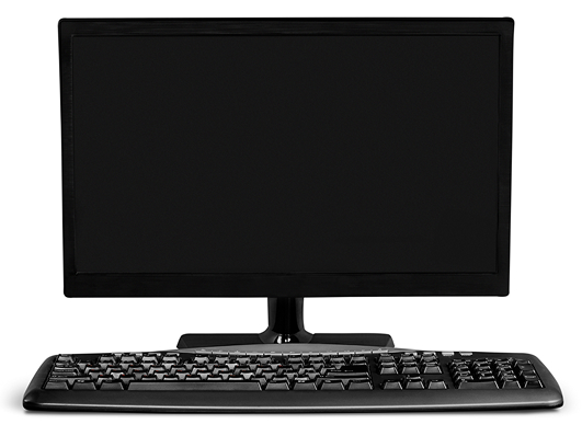 液晶モニターとキーボード