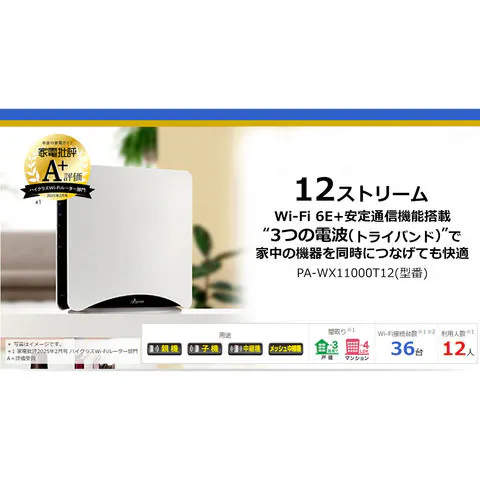 バッファロー AirStation Wi-Fi 6E 対応トライバンドルーター