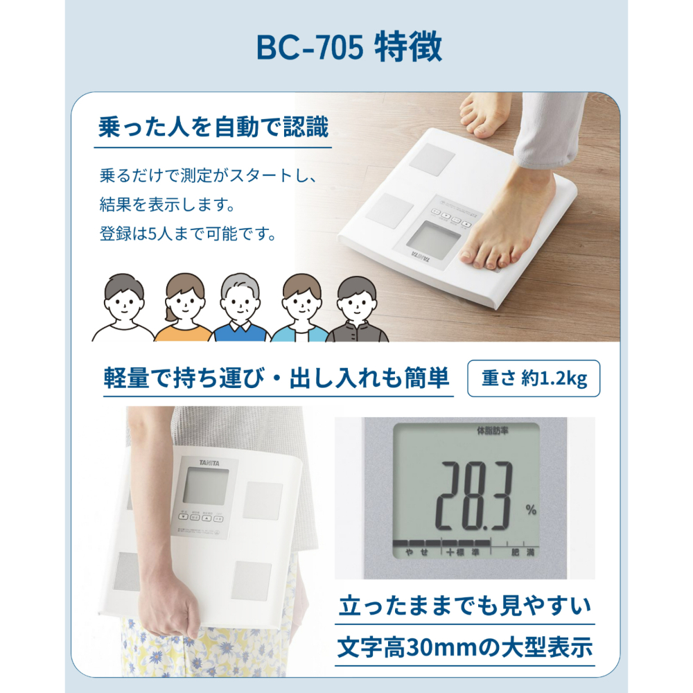 dショッピング |タニタ TANITA 体組成計 体重計 ホワイト シンプル