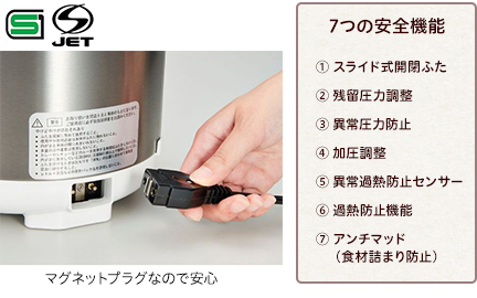 マグネットプラグなので安心