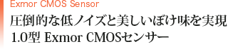 圧倒的な低ノイズと美しいぼけ味を実現 1.0型 Exmor CMOSセンサー