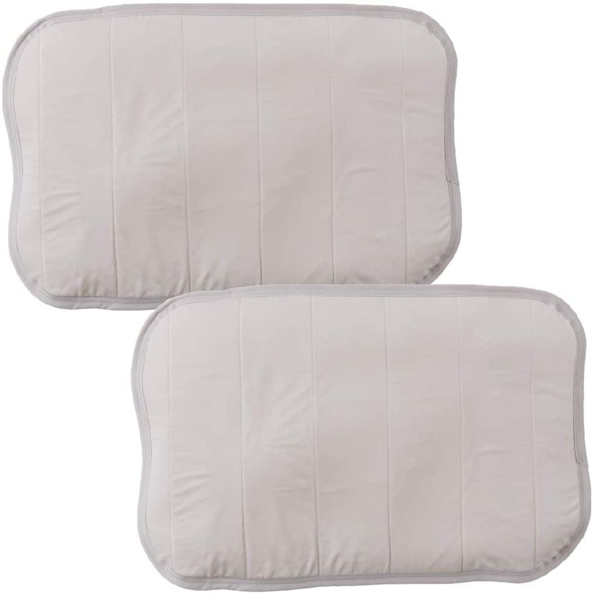 ひんやり乾きやすい（スピードドライ）エアー枕パッド2枚組 43×63cm ベージュ