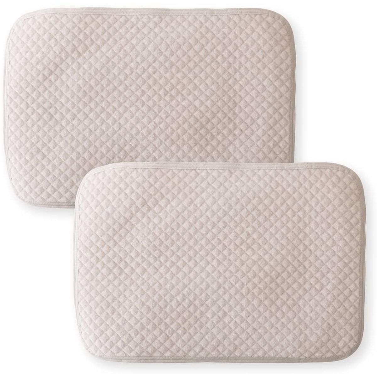さらっと快適 天然素材 (綿100％) タオルの枕パッド 2枚組 43×63cm グレージュ