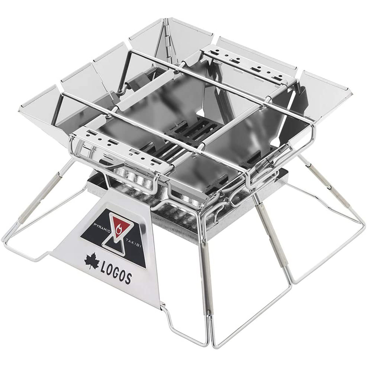 【ロゴス】LOGOS the ピラミッドTAKIBI M・コンプリートDX+アイアンウッド 囲炉裏サークルテーブルL　R14BA038