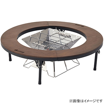 アイアンウッド囲炉裏サークルテーブルL+LOGOS the ピラミッドTAKIBI M R14BB035