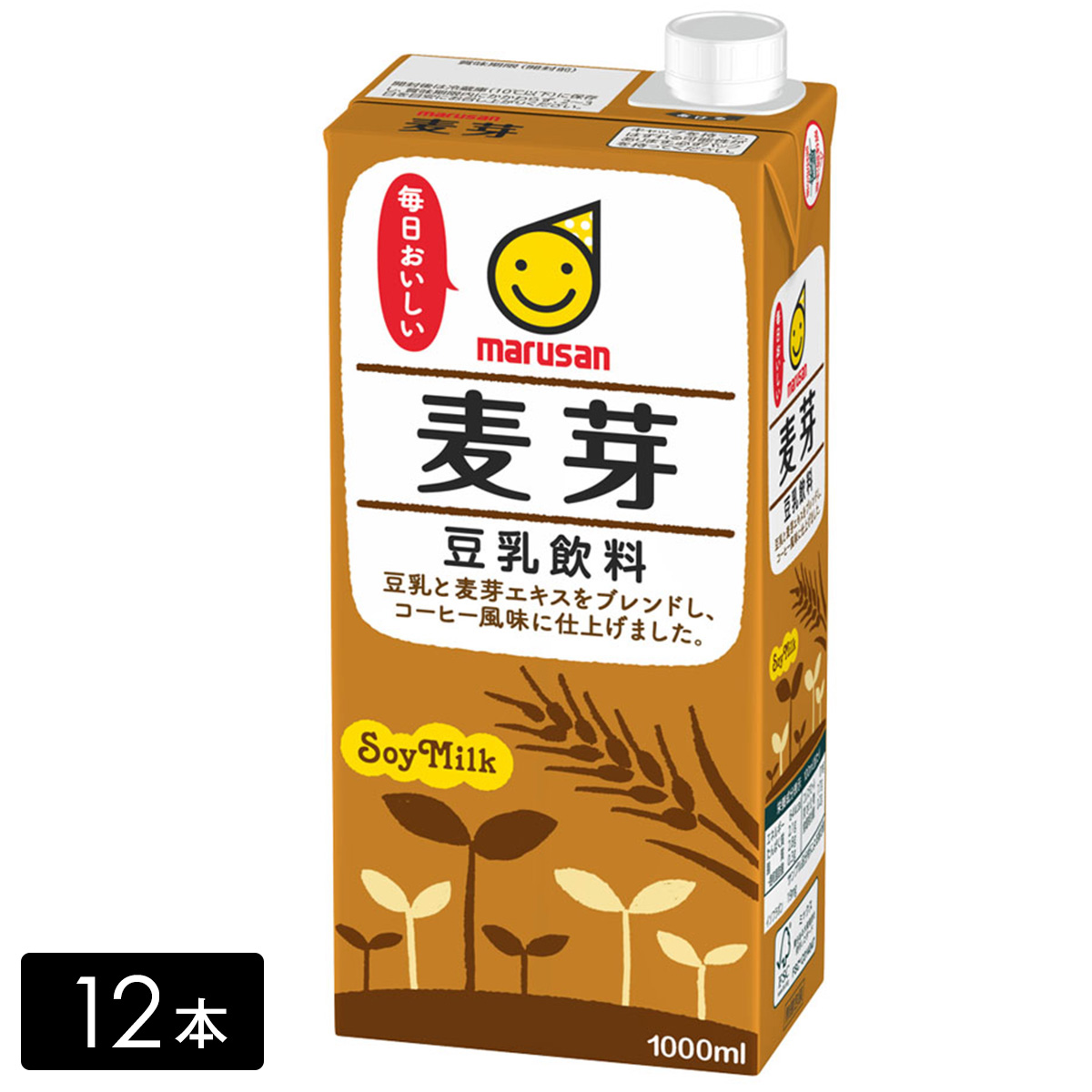 マルサンアイ　 豆乳飲料 麦芽 1L×12本 （6本×2箱）