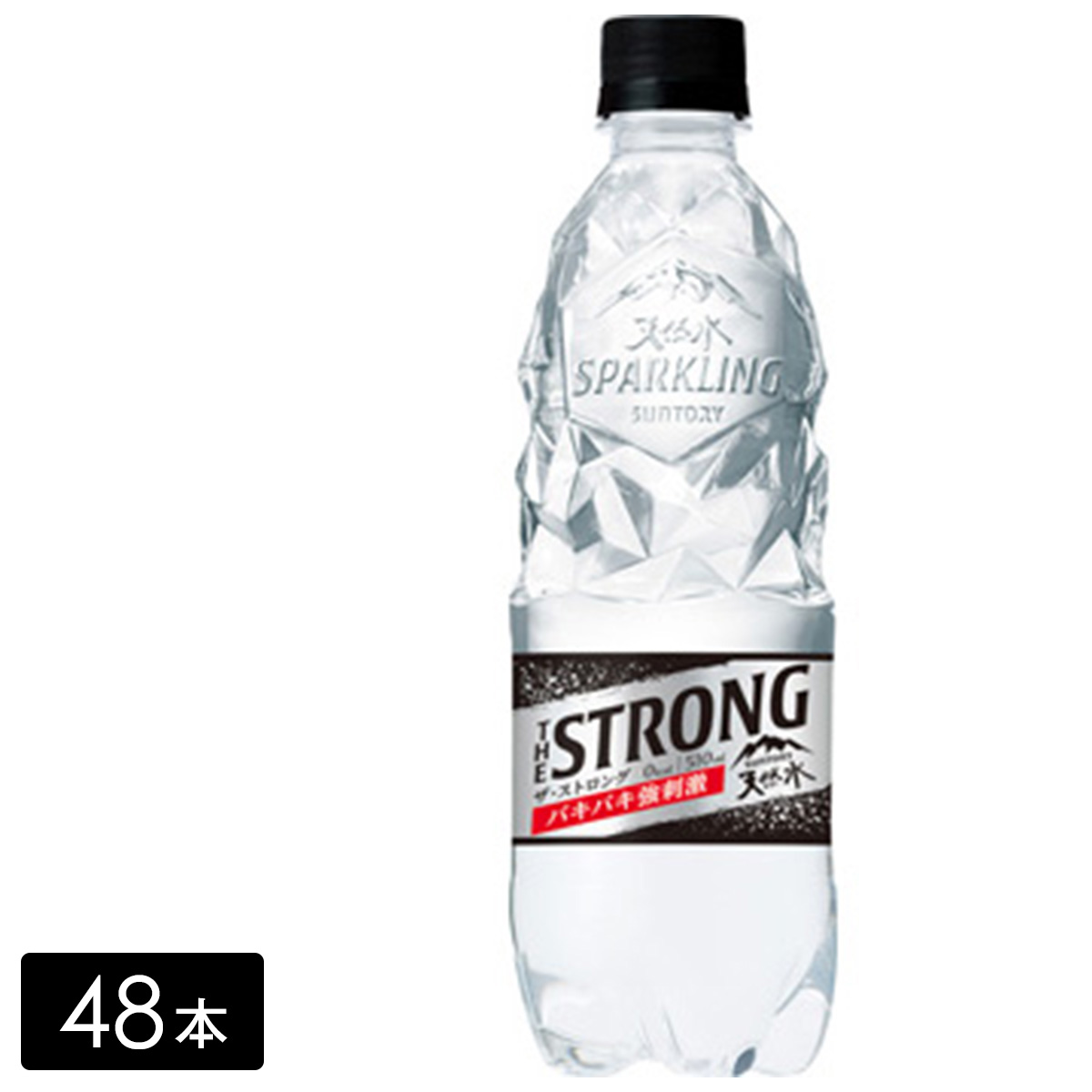 THE STRONG ストロング 天然水 スパークリング 炭酸水 510ml×48本 （24本×2箱）