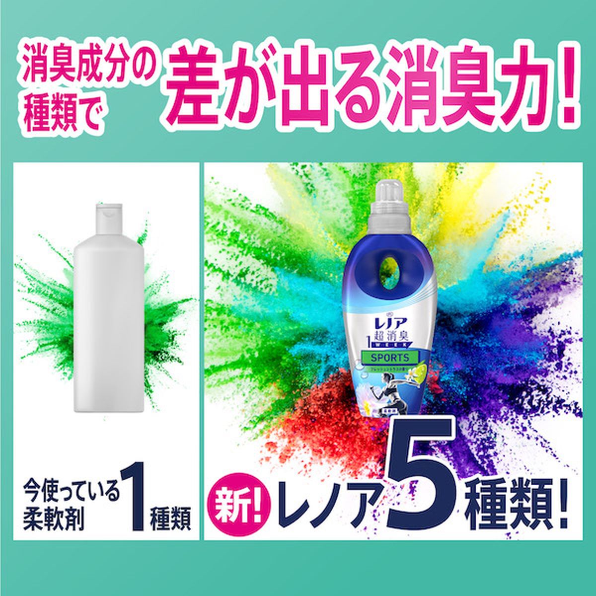 レノア 柔軟剤 超消臭 1WEEK SPORTSフレッシュシトラスの香り 詰め替え 超特大 1520ml 2袋