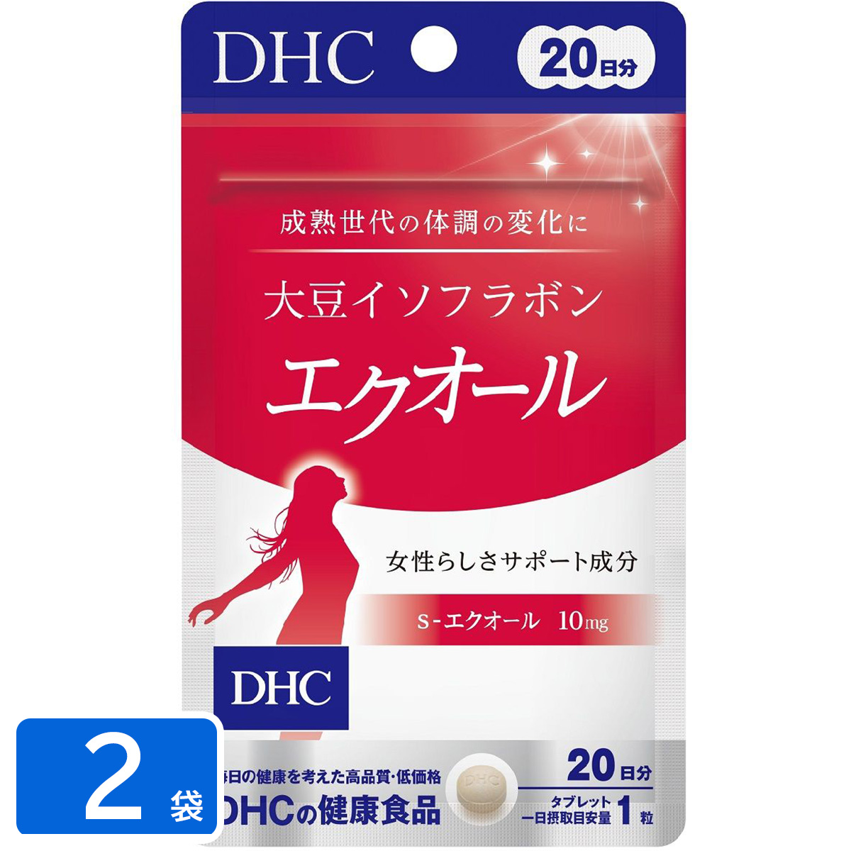 DHC 20日分 大豆イソフラボンエクオール 健康食品 サプリメント　2袋セット