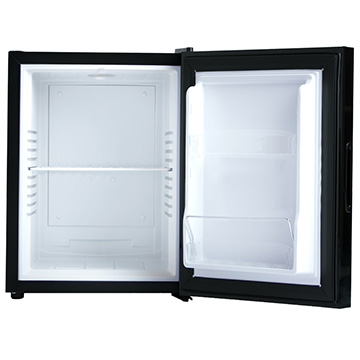 1ドアミラーガラス冷蔵庫 40L ブラック ペルチェ式 【配送のみ設置無し　軒先渡し】