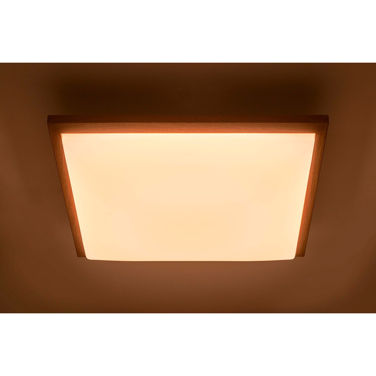 LuminousLED LEDシーリングライト 縦・横550mm 調光調色 ~12畳 木目枠スクエアタイプ