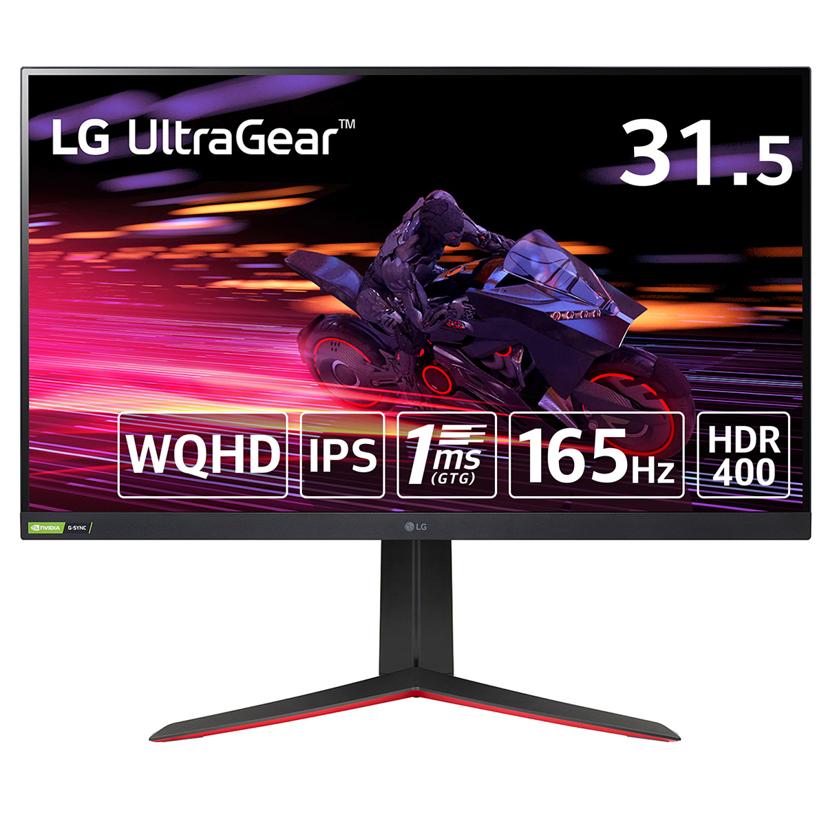 ゲーミングディスプレイ 31.5型 UltraGear(TM) /WQHD(2560×1440)/IPS 1ms(GTG)/165Hz/HDMI DisplayPort/ピボット 高さ調整