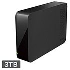 外付ハードディスク USB3.0 PC＆TV両対応 省エネ機能付 3TB ブラック