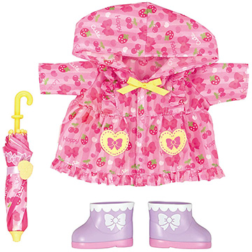 ひかりｔｖショッピング メルちゃん きせかえセット ピンクのレインコートセット パイロットインキ