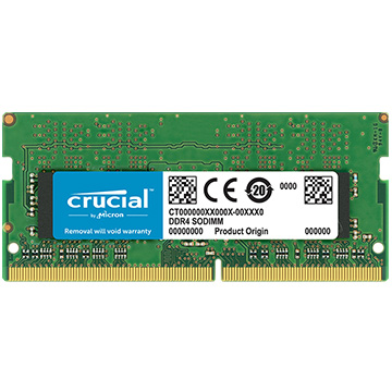 Crucial 8GB DDR4 2666 MT/s (PC4-21300) CL19 SR x8 Unbuffered SODIMM 260pin CT8G4SFS8266 