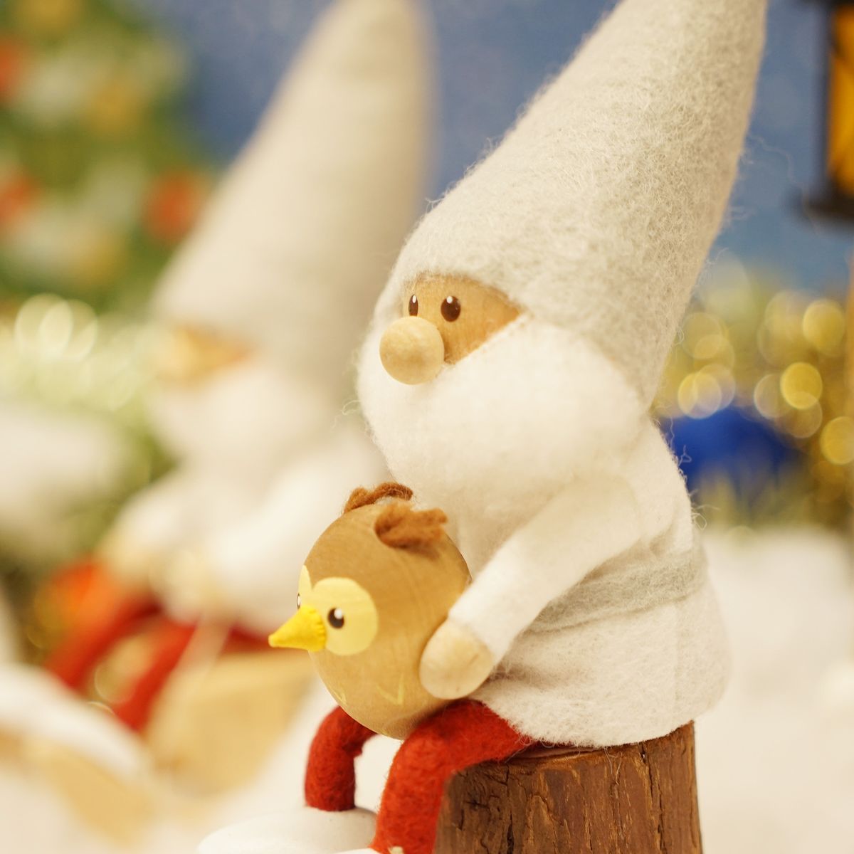 ノルディカ ニッセ クリスマス 木製人形 フクロウを抱えたサンタ サイレントナイト