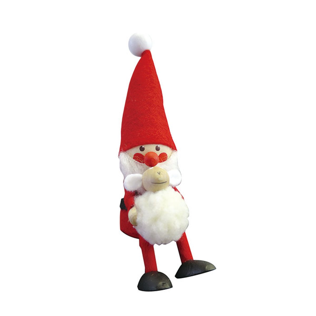 ひかりｔｖショッピング ノルディカ ニッセ クリスマス 木製人形 白羊を抱えるサンタ Nrd120483 Nordika Nisse