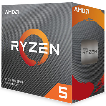 CPU Ryzen 5 3600 クーラー付 (6C12T3.6GHz65W)