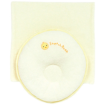 西川 ■ベビードーナツまくら クリーム 0~3ヶ月用 ピローケース付き LMF1301301C