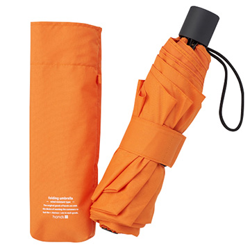 ■hands＋　風に強い簡単開閉傘　60cm　オレンジ