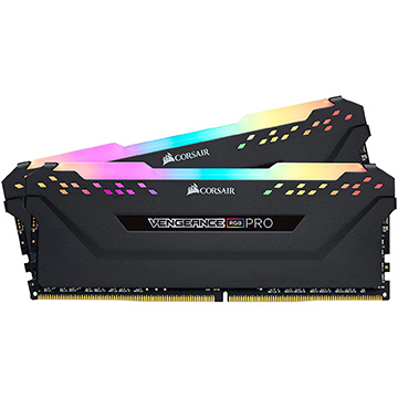 PCメモリー VENGEANCE RGB PRO 64GB (2x32GB) DDR4 DRAM 3000MHz C16 メモリキット ブラック