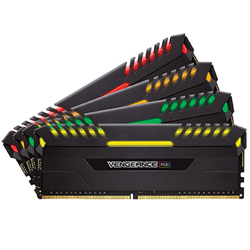 VENGEANCE RGB PC4-27700 DDR4-3466 32GB 8GBx4 Black For Desktop AMD ＆ Intel