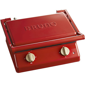 BRUNO（ブルーノ） グリルサンドメーカー ダブル レッド BOE084-RD