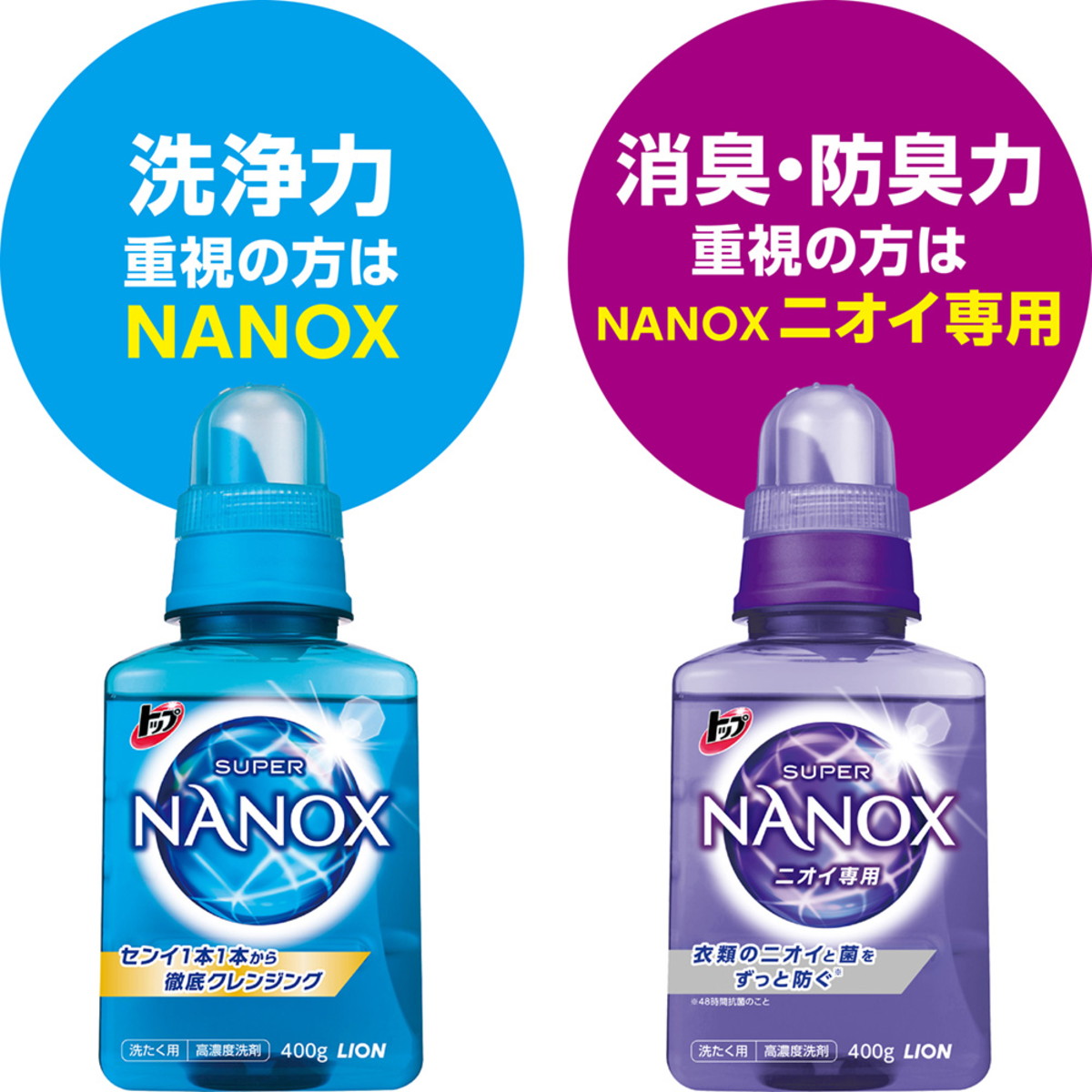 トップ スーパーナノックス NANOX 液体洗濯洗剤 ニオイ専用 抗菌 高濃度 詰め替え用 超特大 1230g×6袋
