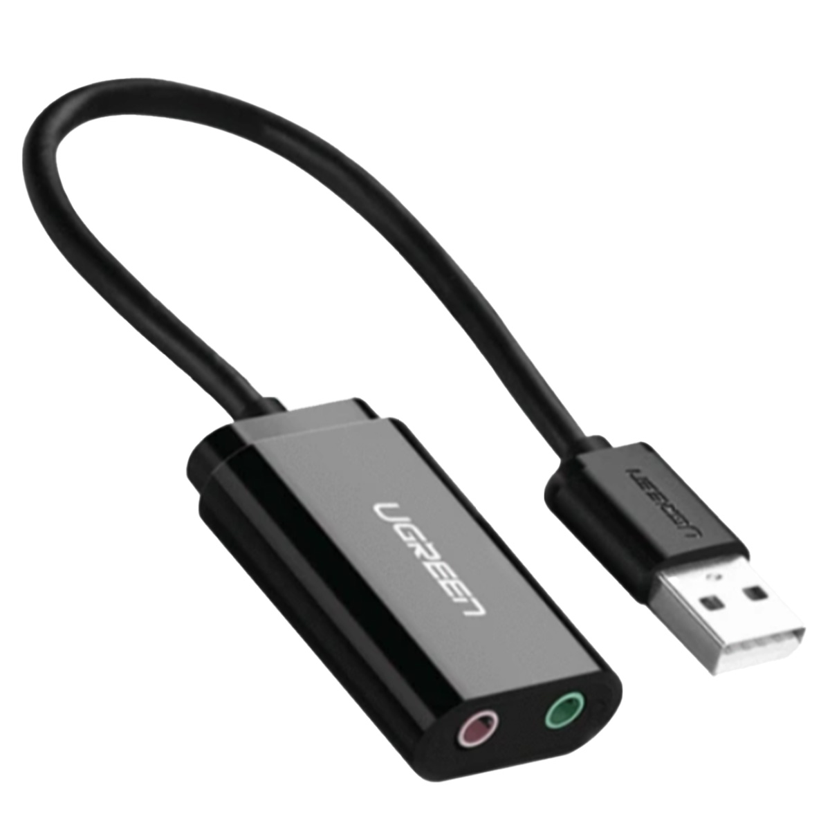 ■ USB 2.0 3.5mmミニジャック対応オーディオ変換アダプタ― ブラック