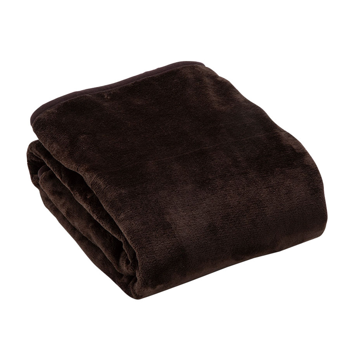 電気敷毛布 フランネル ブラウン 約140×80cm