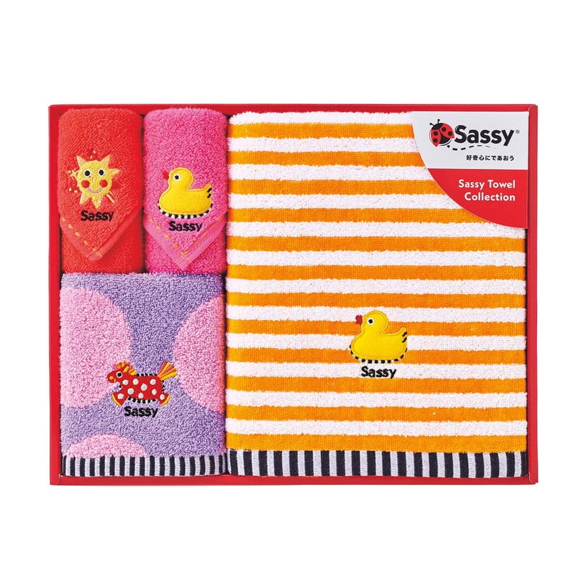 SASSY ■サッシー・ギフトタオルセット Ｌ ピンク ４枚入り GFSA7326