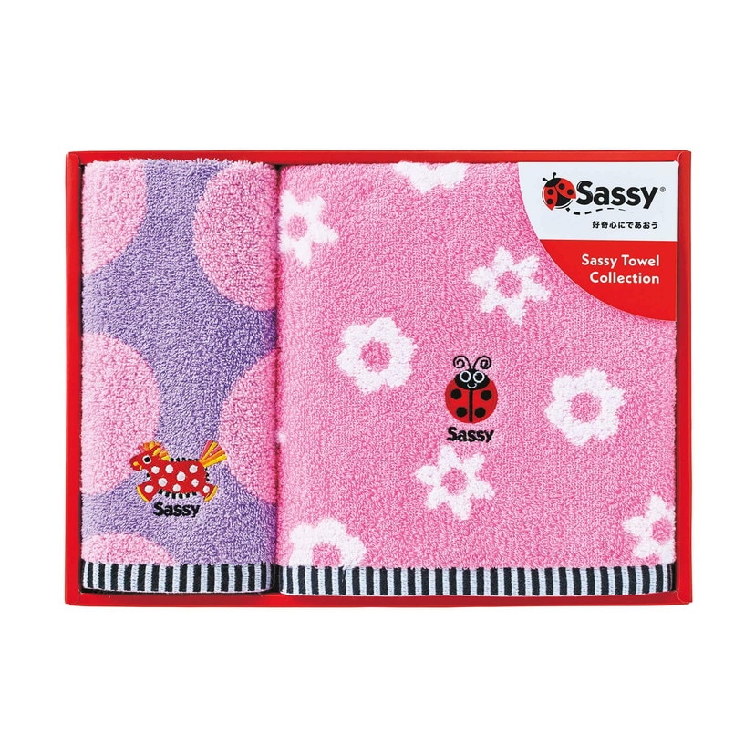 SASSY ■サッシー・フェイス＆ウォッシュタオルセット ピンク GFSA7151