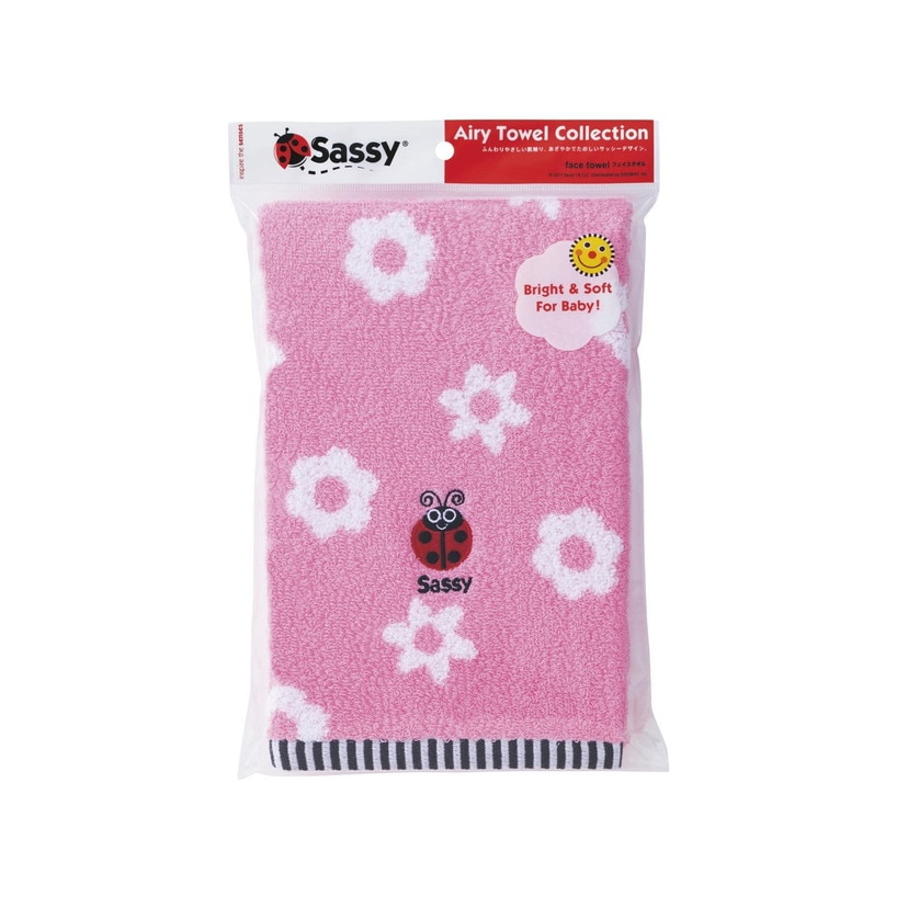 SASSY ■サッシー・フェイスタオル ピンク 袋入 NZSA9101