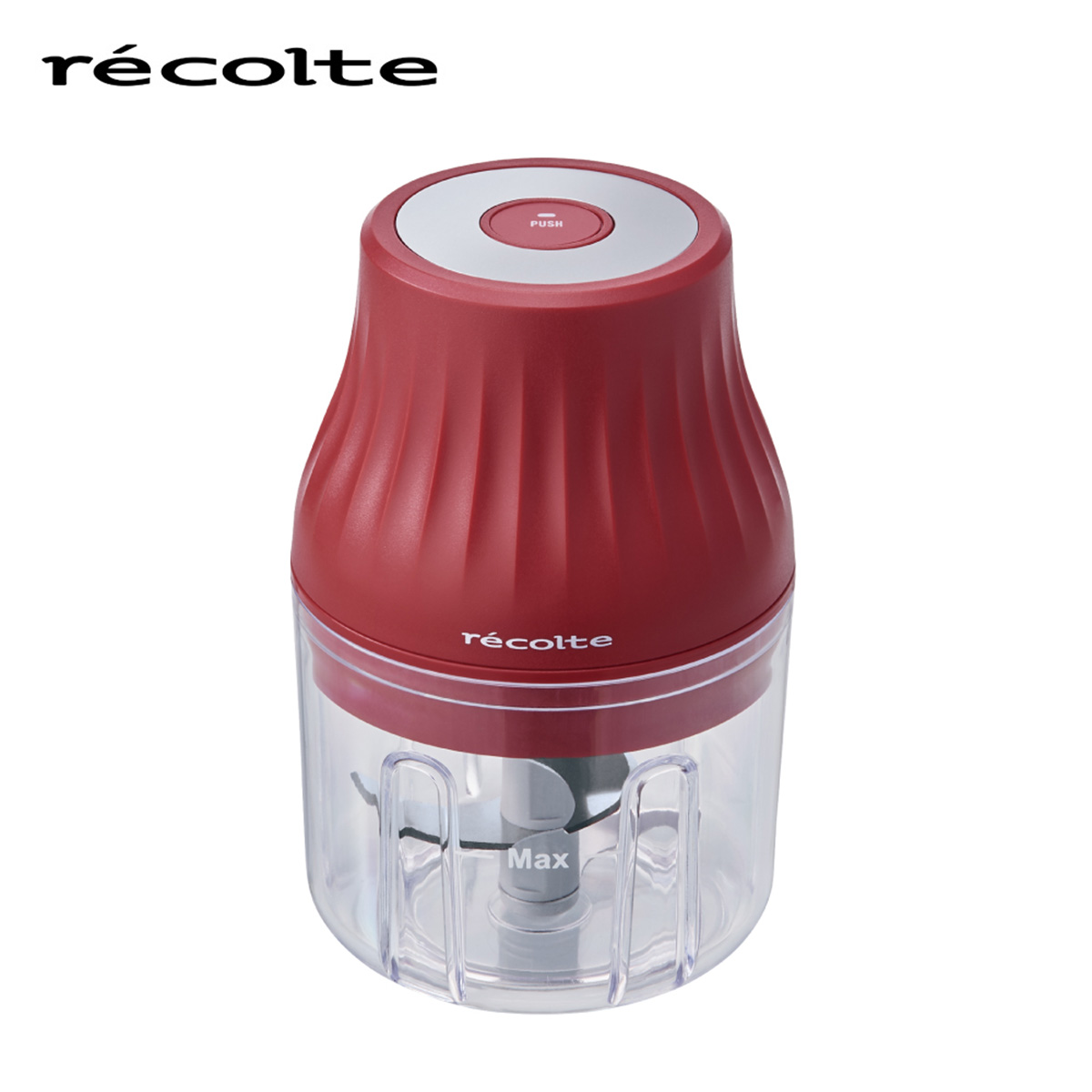 recolte(レコルト) コードレス薬味チョッパー レッド RCP-4(R)