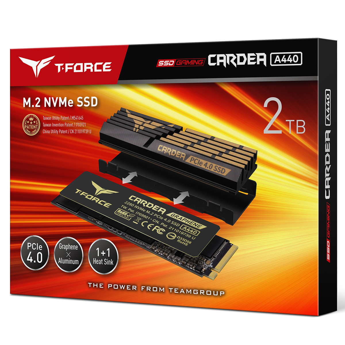 ■CARDEA A440 PCIe Gen4 x4 NVMe M.2 SSD 2TB ; 7000 MB/s / 6900MB/s ; 650K/700K IOPS; 1400TBW
