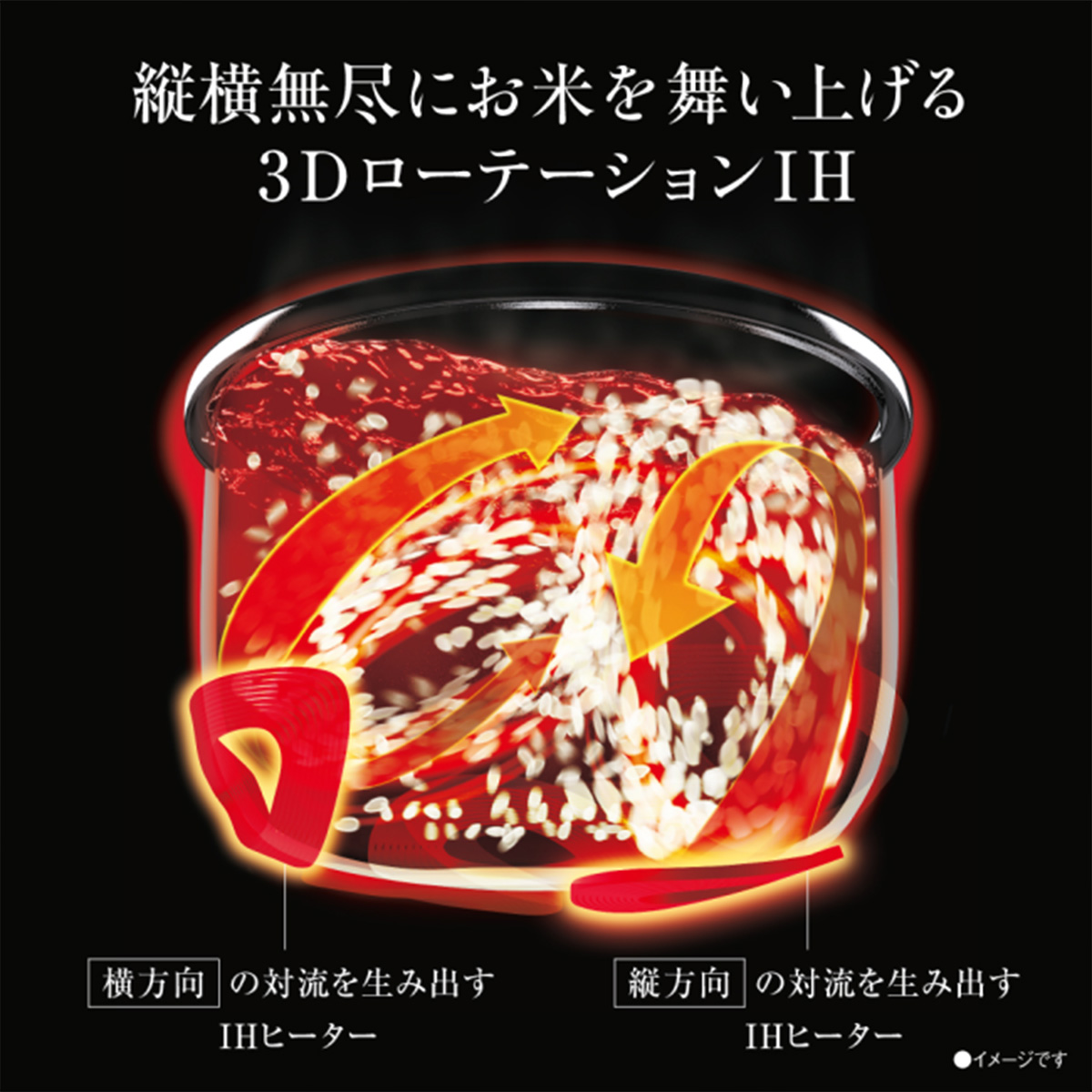 圧力IH炊飯器 炎舞炊き 5.5合炊き 黒釉