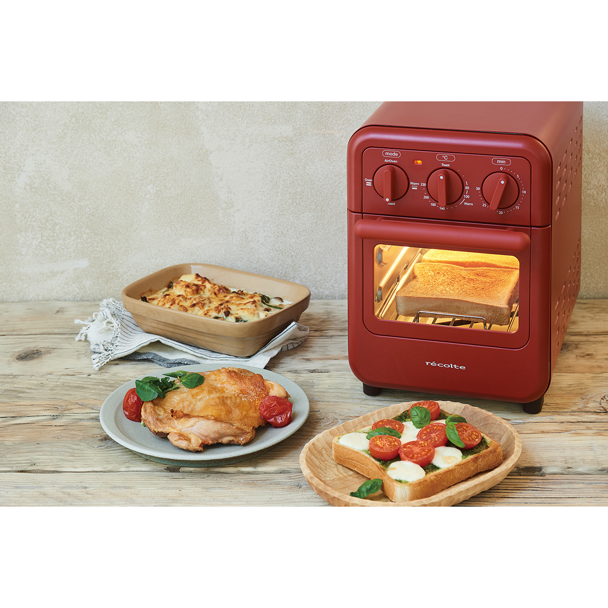 Air Oven Toaster エアーオーブントースター レッド