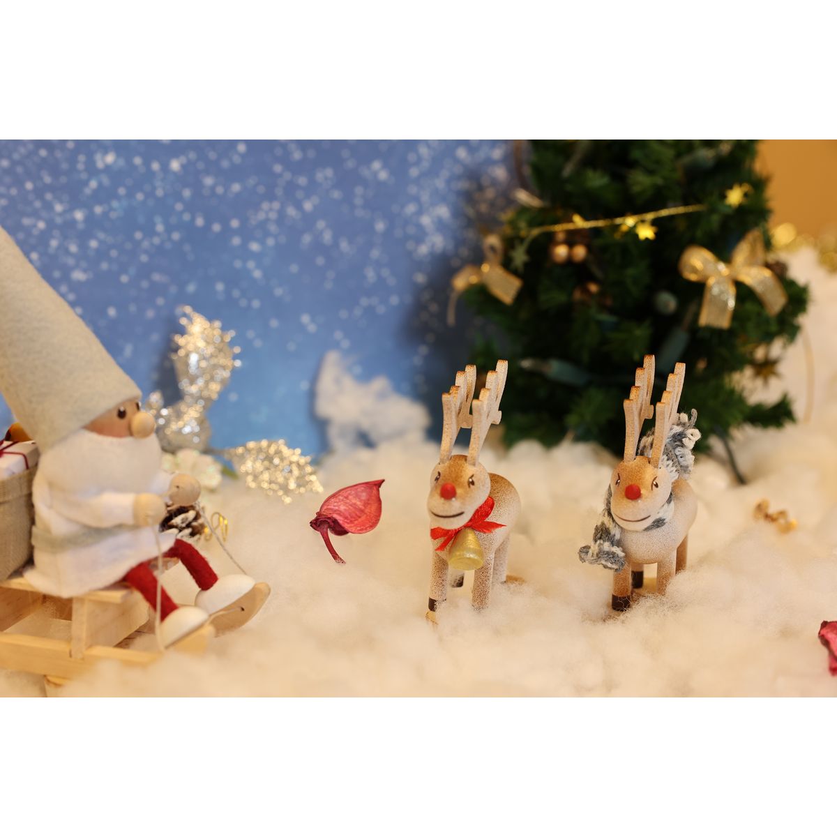 ノルディカ ニッセ クリスマス 木製人形 トナカイ ブラウン ベル