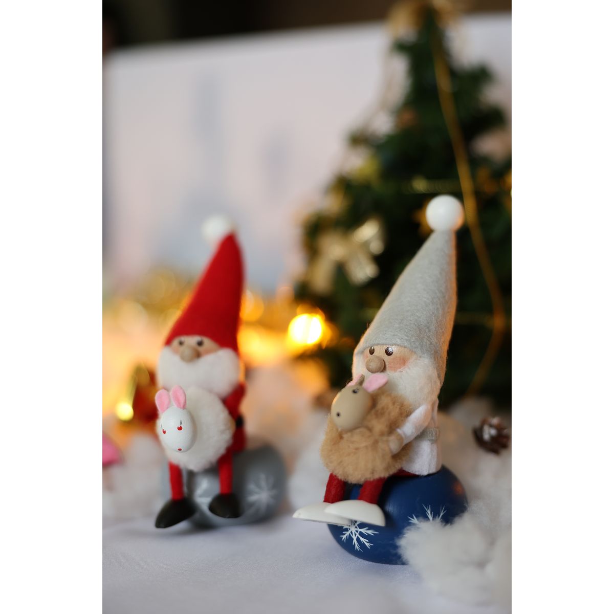 ノルディカ ニッセ クリスマス 木製人形 ウサギを抱えたサンタ サイレントナイト