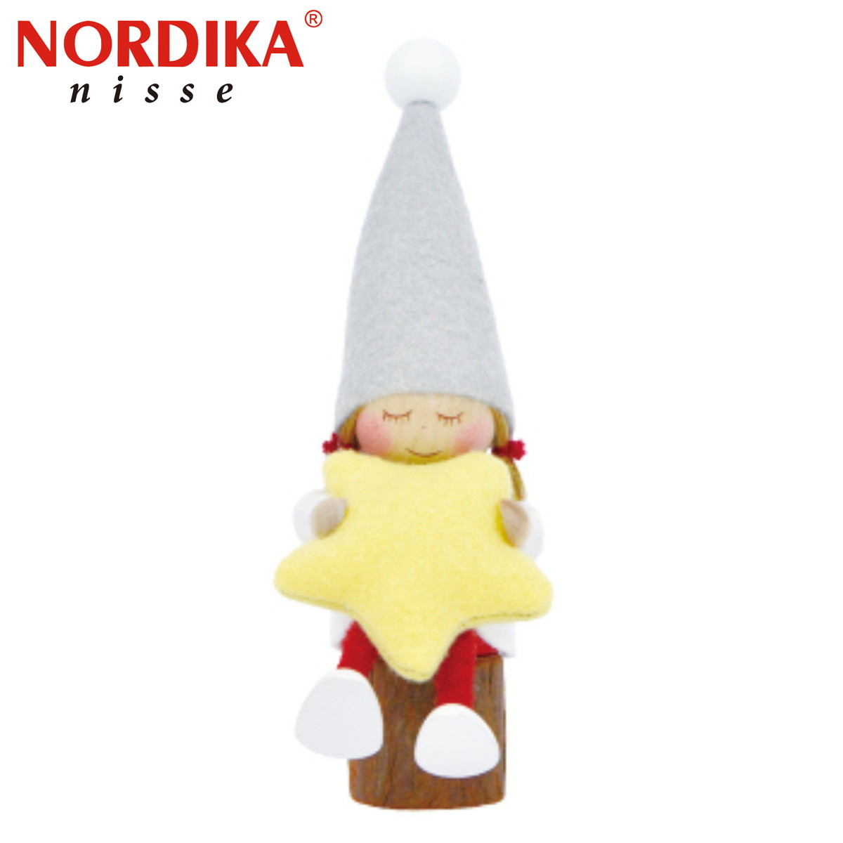 ノルディカ ニッセ クリスマス 木製人形 お座りねんね女の子（星） サイレントナイト