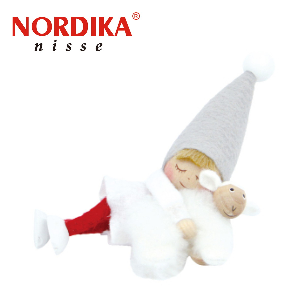 ノルディカ ニッセ クリスマス 木製人形 おねんね男の子（羊） サイレントナイト