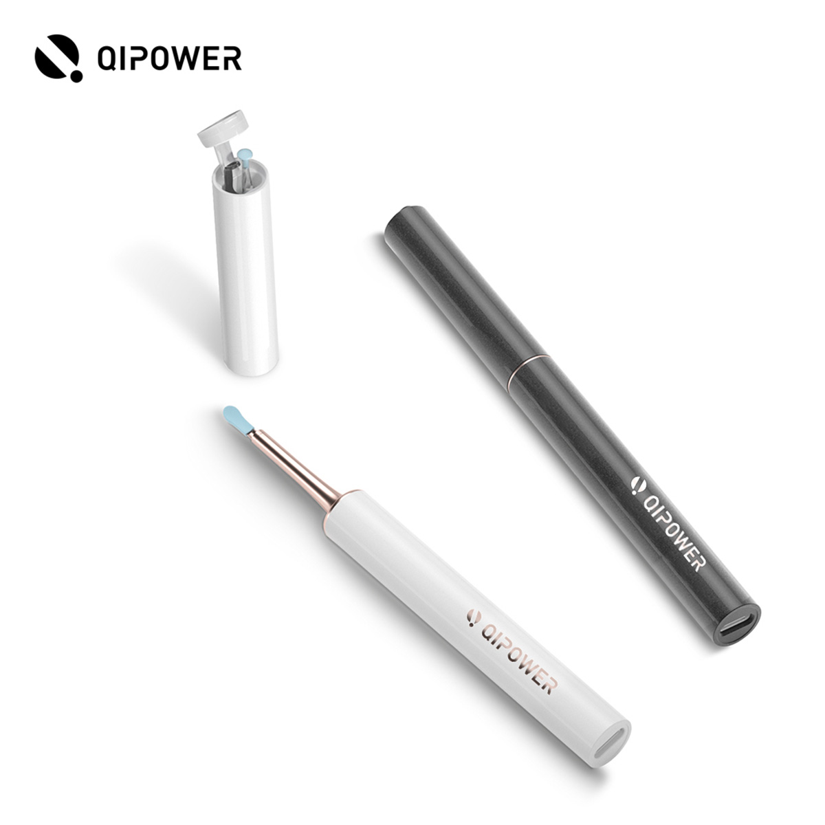 【在庫品/即納】QiPower スマート耳かき QE-15 ホワイト