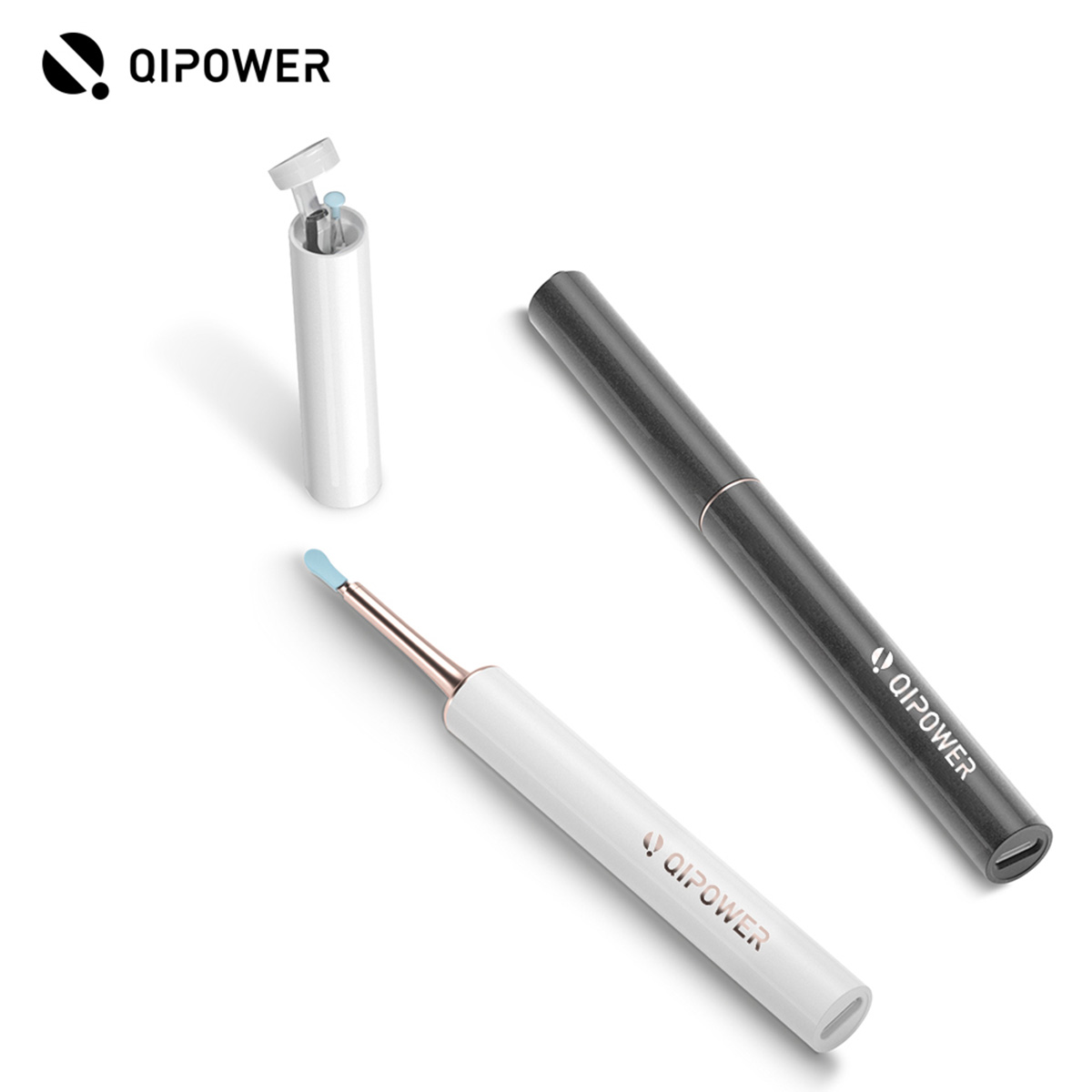 【在庫品/即納】QiPower スマート耳かき QE-15 ブラック