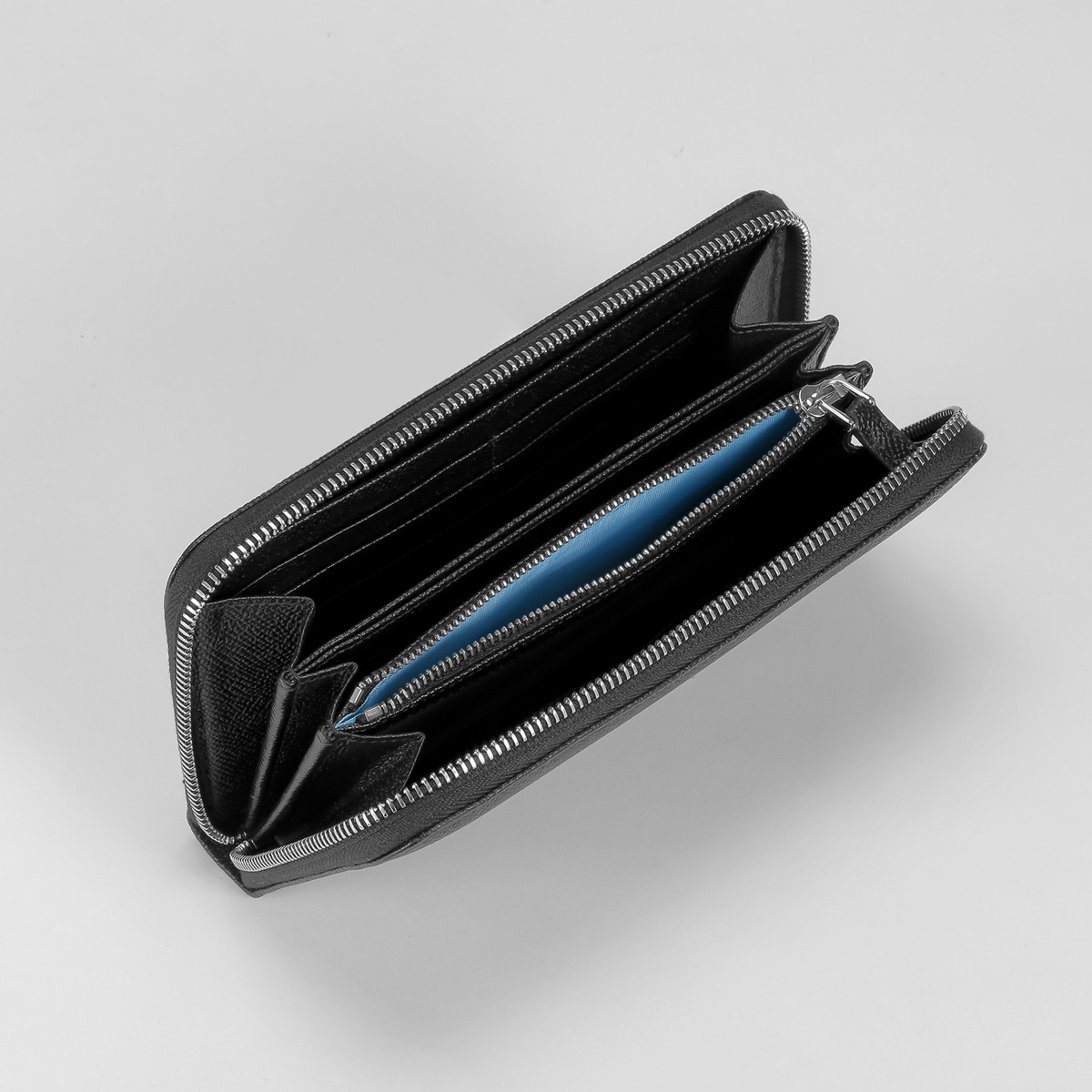 ひかりｔｖショッピング メンズ 長財布 ラウンドファスナー 牛革 Black blk Bvlgari ブルガリ