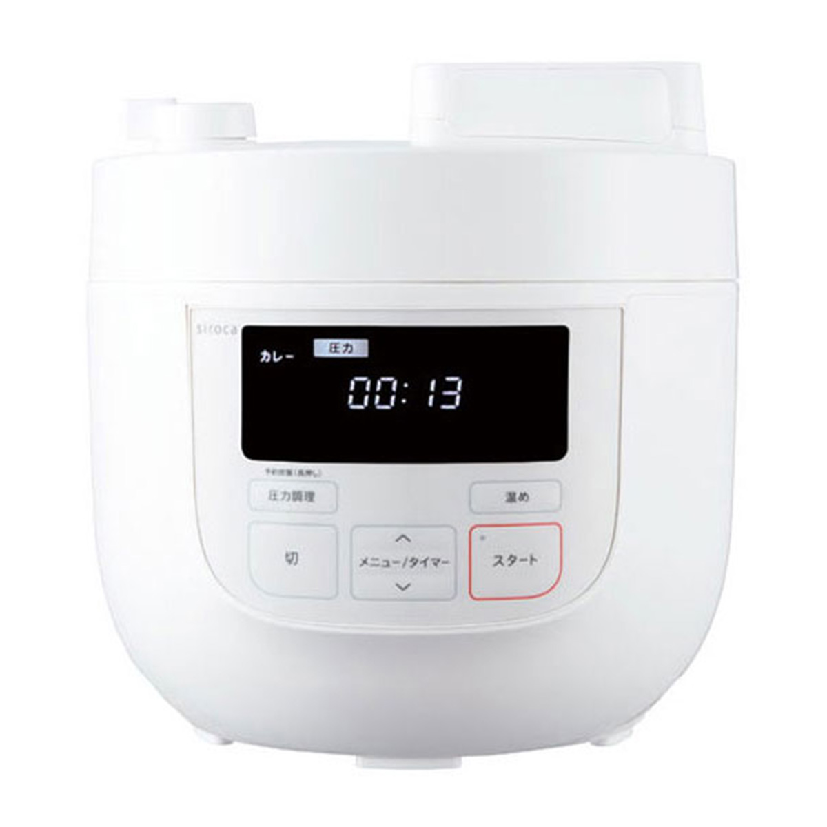 [在庫限り]siroca 電気圧力鍋 4L ホワイト 大容量 圧力 無水 蒸し 炊飯 温め直し 大容量