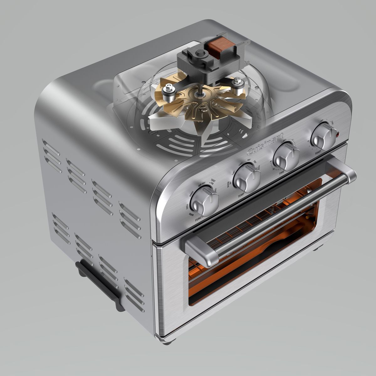 エアフライ オーブントースター 4枚焼き 大型ファン搭載 コンベクション 熱風調理 シルバー