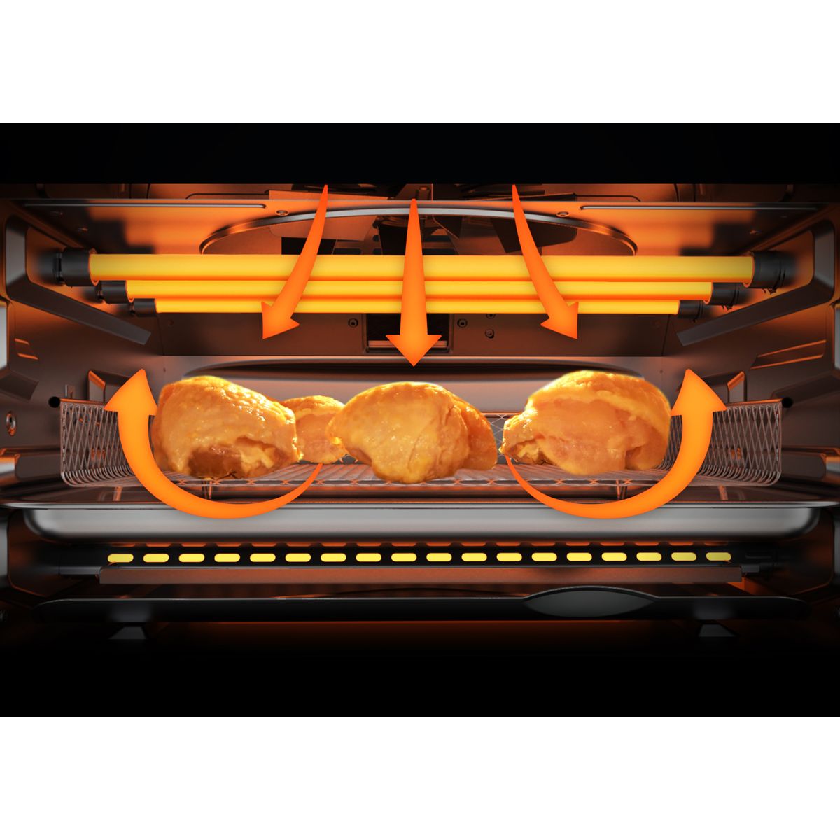 エアフライ オーブントースター 4枚焼き 大型ファン搭載 コンベクション 熱風調理 ホワイト