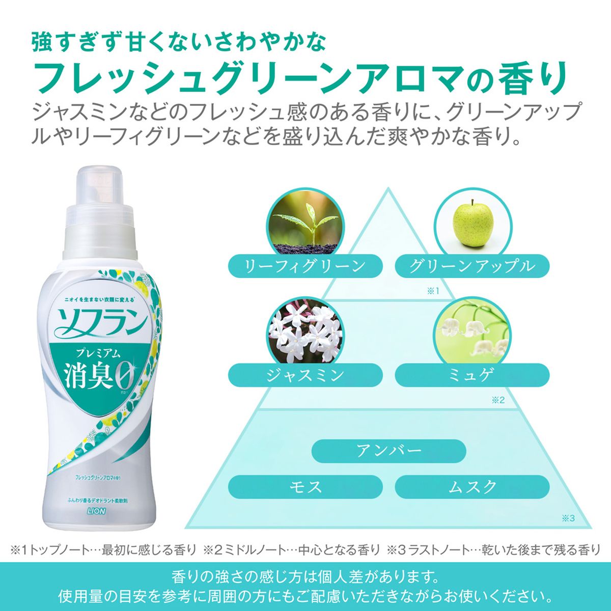 ソフラン プレミアム消臭 フレッシュグリーンアロマ 柔軟剤 詰め替え 420ml